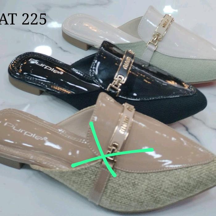 sepatu sendal purple wanita