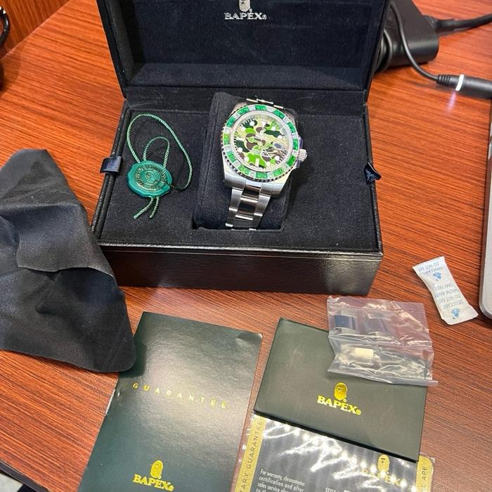 Bape Watch Type 2 Bapex ABC CAMO Crystal Stone M