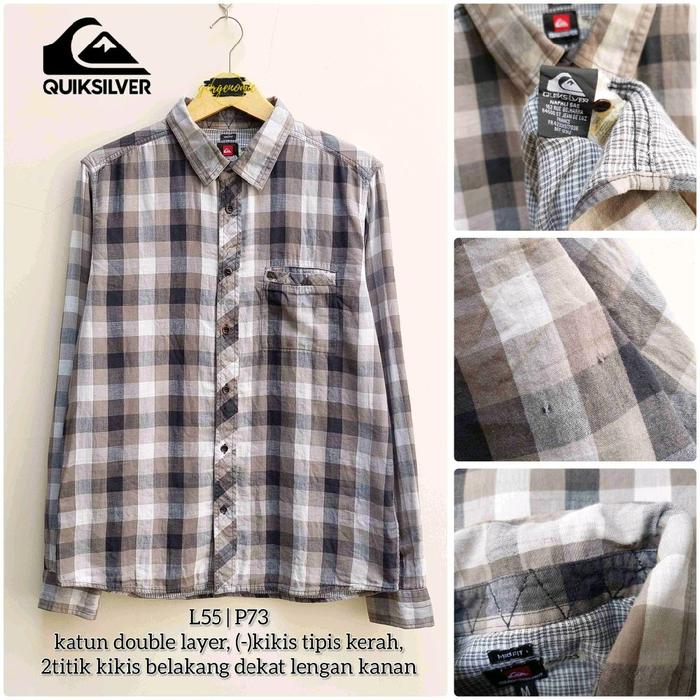 QUIKSILVER - Kemeja Plaid Kotak Lengan Panjang