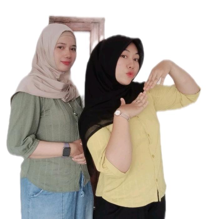 Key-Cizi - Atasan Knit Wanita - Baju Knit Wanita Lengan 3/4