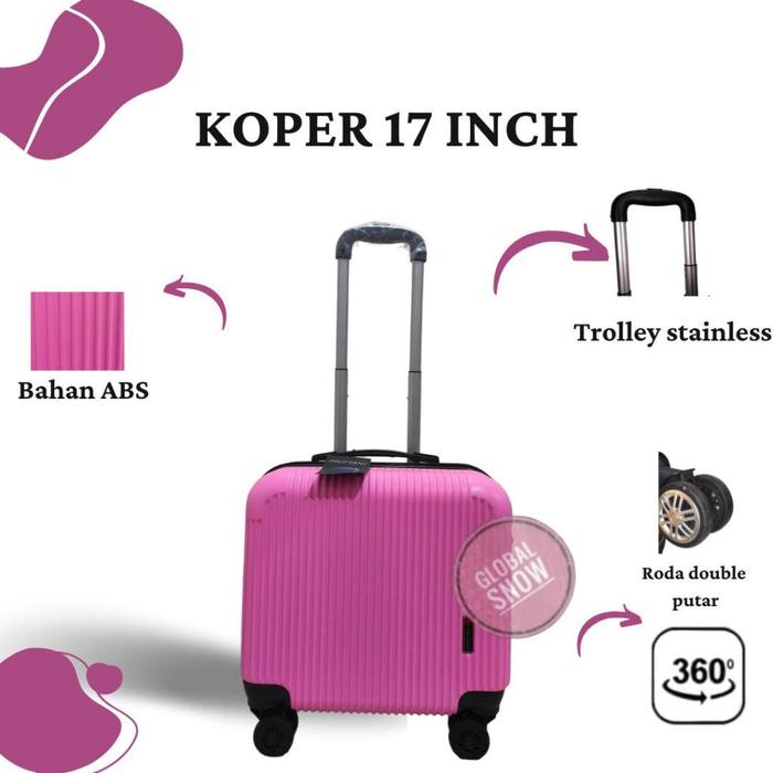 Koper KABIN 2018 17inch Polo Fans / Global Snow / Koper 17 inch Travel / ABS / Koper Pramugari / Kop