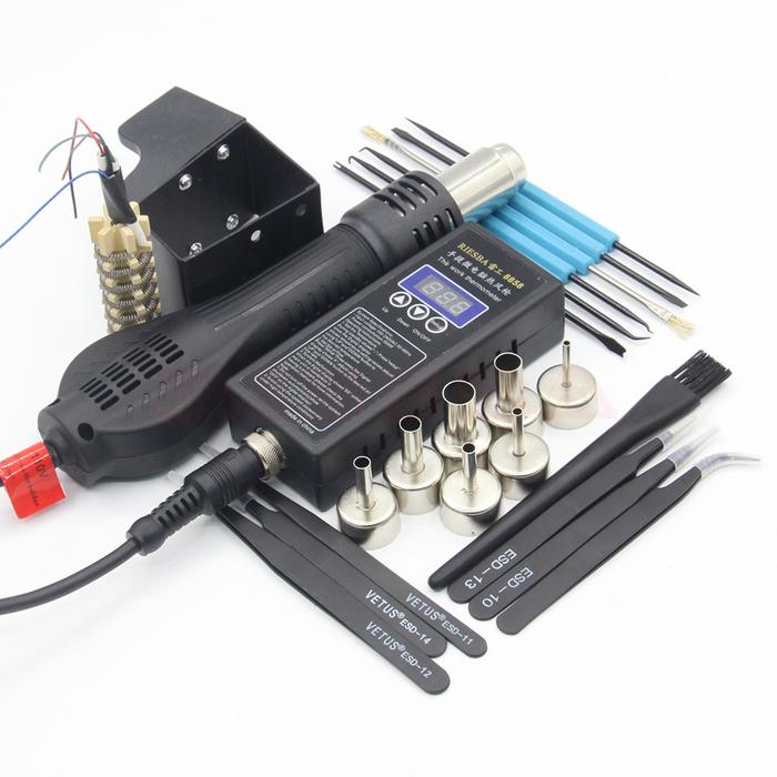 Riesba 8858 Portable BGA Ulang Solder Station Hot Blower Udara Panas