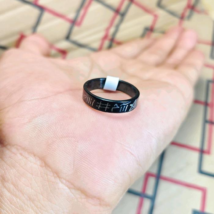 Cincin Titanium Ukir Khotam rajah sulaiman kualitas super