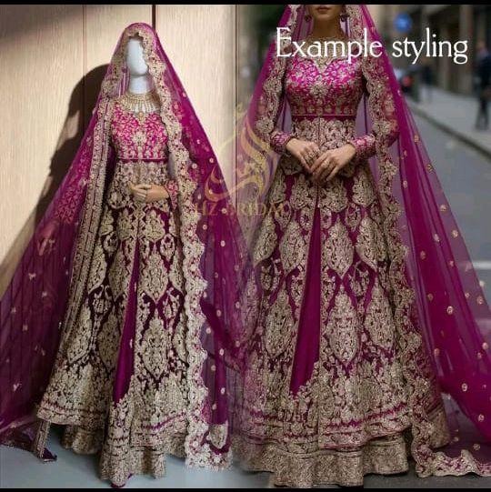 baju pengantin india lehenga India gaun pengantin india
