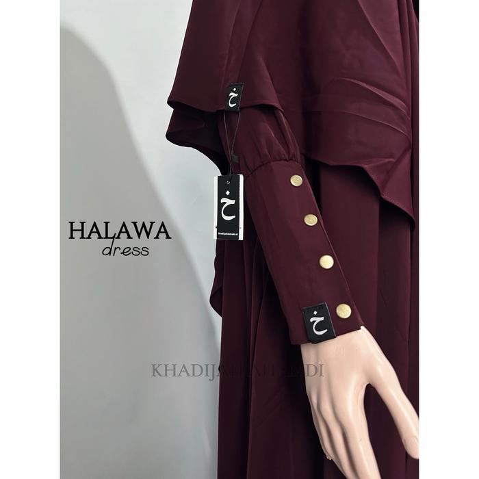 HALAWA DRESS - Gamis Anti UV (GAMIS ONLY) Gamis Muslimah - Gamis Syar’i - Gamis Hitam - Gamis Wanita