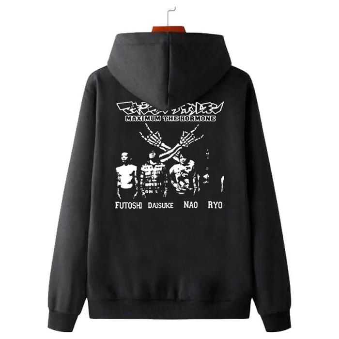 Sweater Maximum The Hormone Futoso Daisuke Nao Ryo Hoodie Bahan Cotton Fleece | Ritsleting & Jumper 