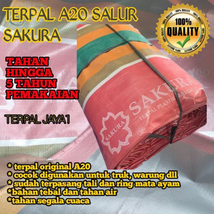 terpal A20 salur sakura 2x3 2x4 3x3 3x4 3x5 3x6 4x4 4x5 4x6 4x7 4x8 5x5 5x6 5x7 5x8