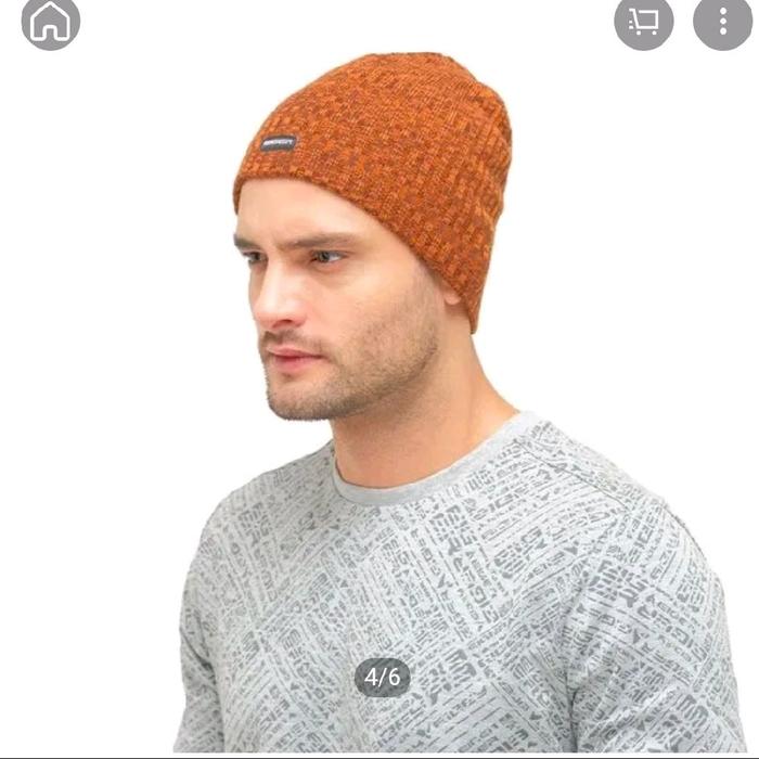 original asli baru new Kupluk Eiger CORTINA 76 Beanie Orange 91000 6556  pria wanita