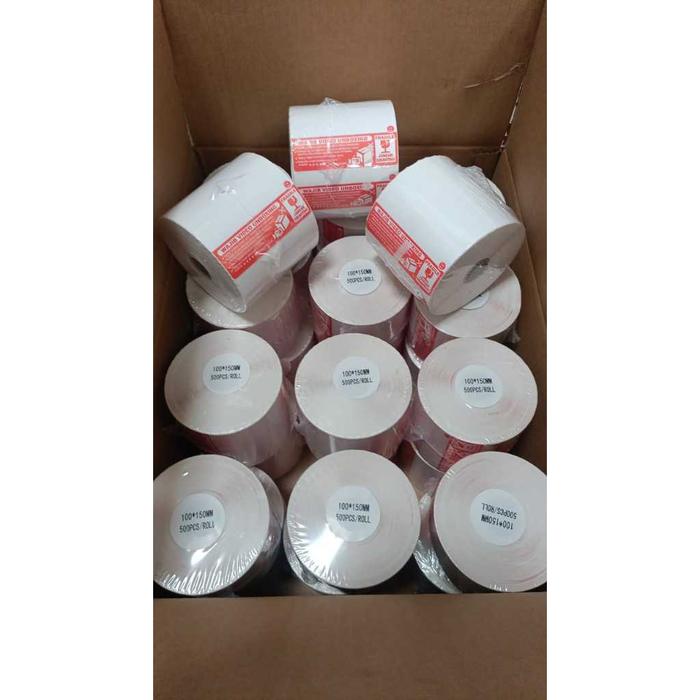 LABEL THERMAL STICKER BARCODE FRAGILE 100 X 150 ISI 500 PCS Wajib Video Unboxing