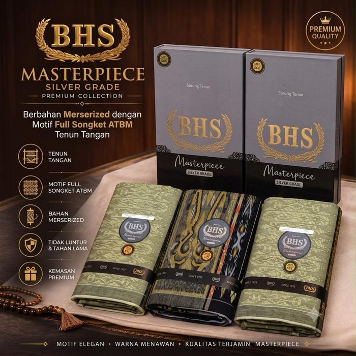 BHS MASTERPIECE GRADE SILVER MOTIF SIF SGA SGH SIC SGL JIE 100% ORIGINAL Mewah Sarung
