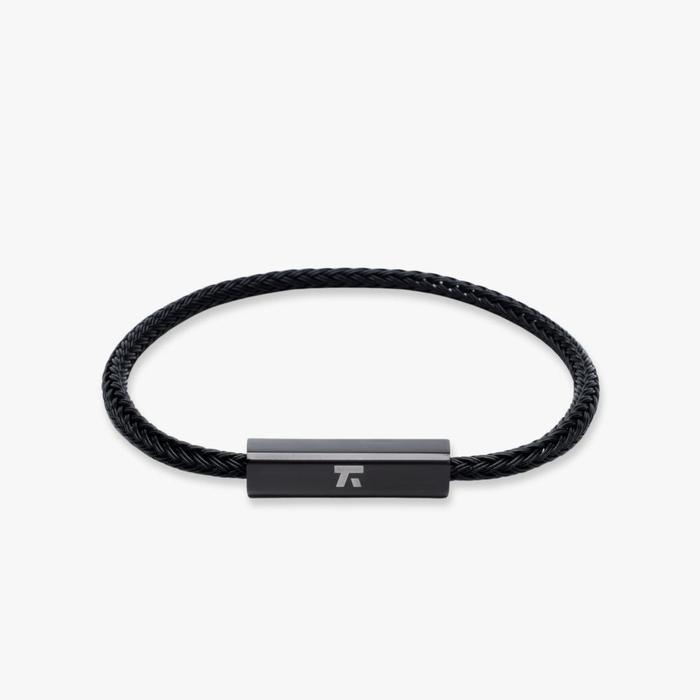 Kuze Original Gelang 316L Stainless Steel Collection-Berkley Bracelet Hitam & Silver Anti Karat Aman