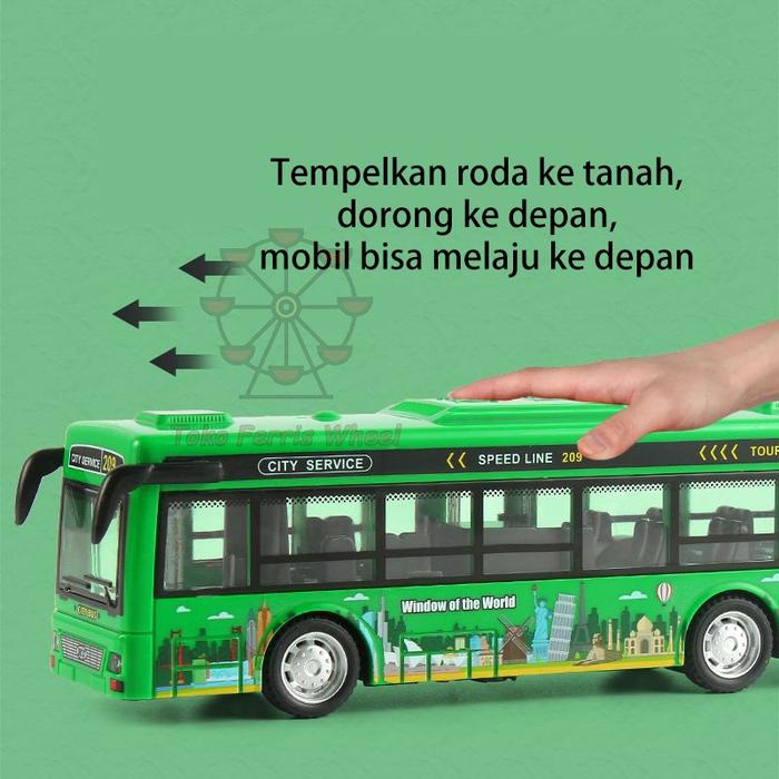 Ferris Wheel Double Open Door Deluxe Double Layer Bus/Bus Tamasya/Bus Wisata/Bus Model Mainan/Bus Ma