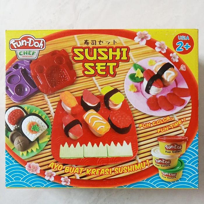 Mainan Malam Plastisin Fundoh Sushi Set 28065