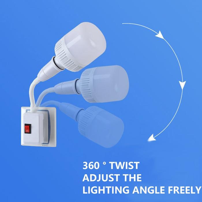 Fitting Flexible, Fiting lampu Colok Lampu Tidu Lampu Belajar Lampu Hias Lampu Kamar Steker On Off