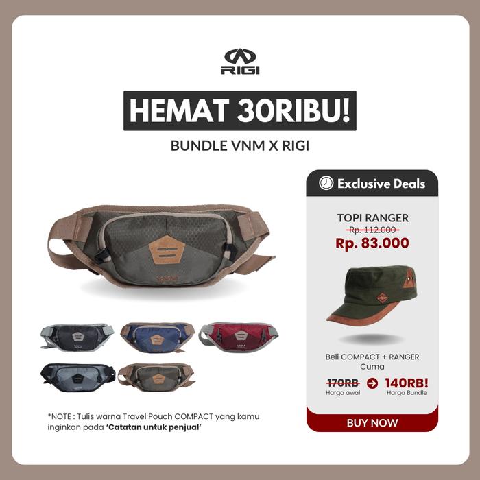 VNM Tas Pinggang Pria Tas Simple Tas Pria Waitsbag Tas Selempang Pria Waistbag Pria COMPACT
