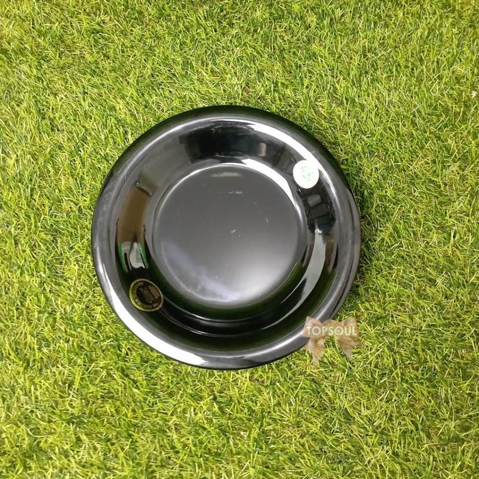 HITAM Piring Lontong 9 Inch Horeka Bulat Melamine Golden Dragon P6209