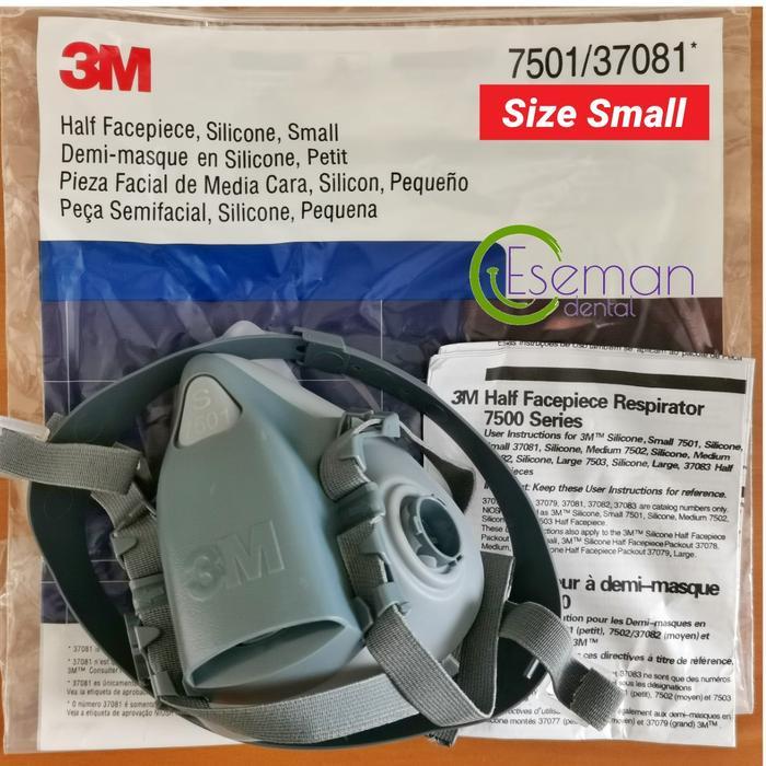 Flash Sale / 3M 7501 Size Small Kecil Respirator Masker Silikon N95 P100 7093 6001 6003 6006
