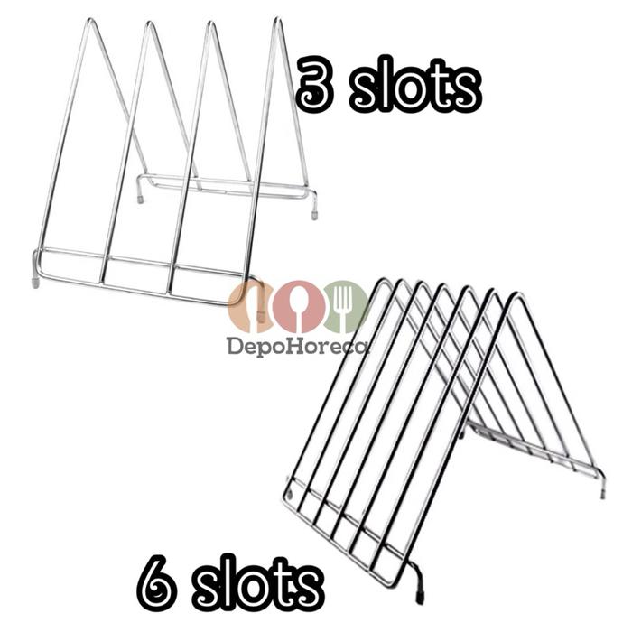 READY Rak Talenan / Tempat Talenan Stainless Steel / 3 Ruas / 6 Ruas