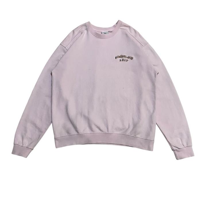 Sweater Crewneck ADLV Pink Soft Unisex | Katun Tebal | Style Korea Minimalis