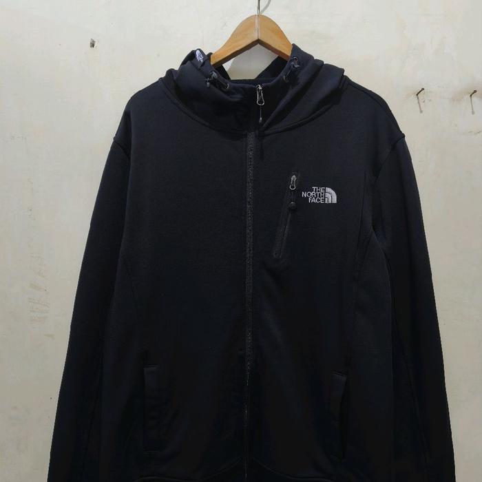 jaket tnf ziphoodie Pria Hitam Casual