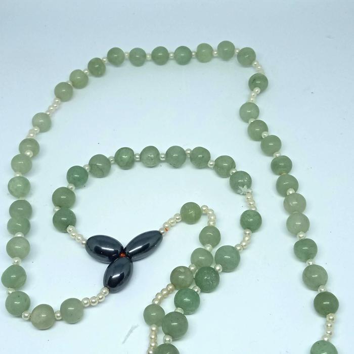 TERLARIS Kalung Rosario Batu Giok READY