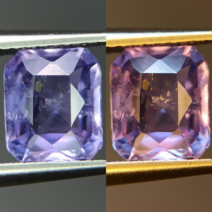 big table color natural violetish blue to pink natural color change ceylon sapphire 1.54 ct