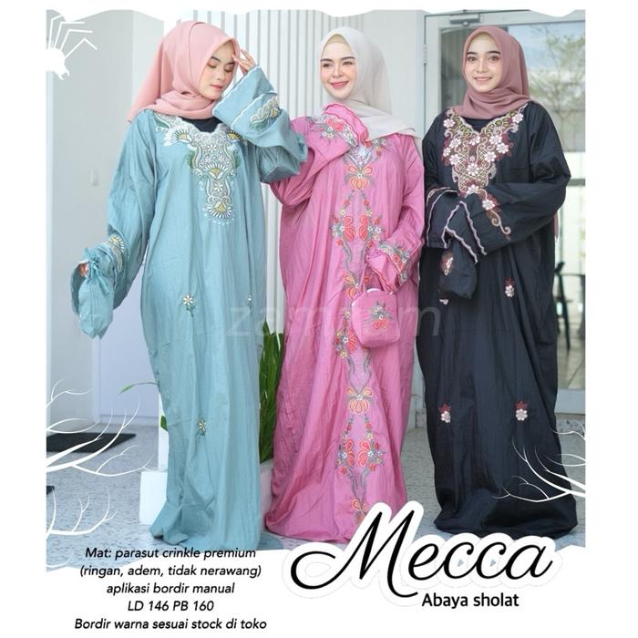 mukena abaya bordir manual rukuh travelling jokam 354 abaya zamzam srbbarokah