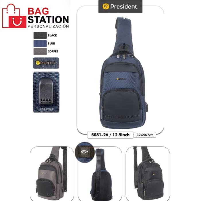 NEW SELEMPANG PRESIDENT USB HITAM ORIGINAL GO EXPERIENCE CHEST BAG PRESIDENT ORIGINAL SLING BAG PRES