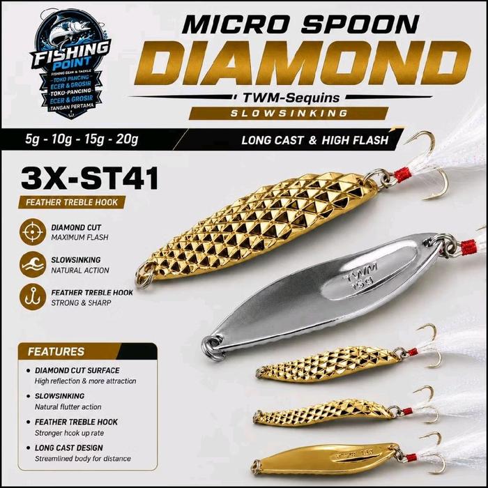 UMPAN MICRO SPOON DIAMOND UMPAN HAMPALA