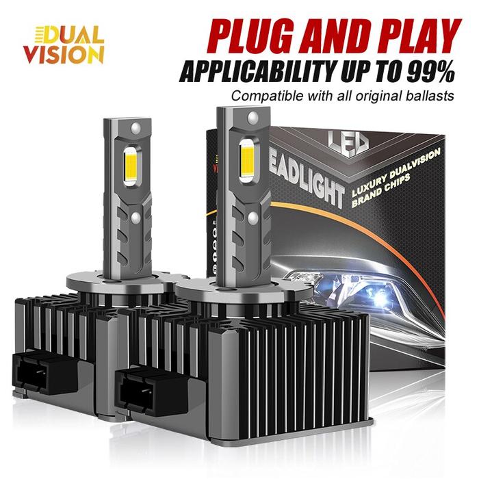 Dualvision lampu depan LED D3S, lampu depan LED HID D1S D2S D1R D2R