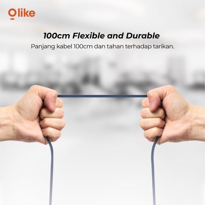 [HWARTZ] Kabel Data OLIKE D304M / D304C / D304L Charger Fast Charging IPHONE/MICRO USB/TYPE-C 1M - G