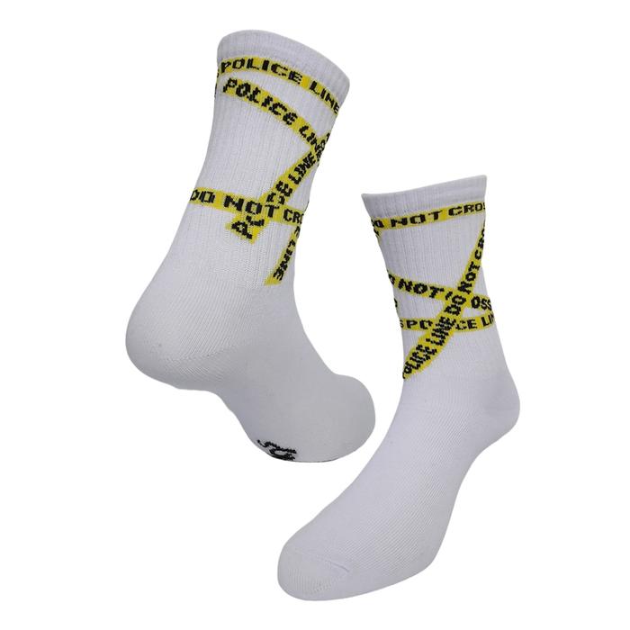 SOKIO KAOS KAKI OLDSCHOOL | KAUS KAKI  KERJA MOTIF POLICE LINE | KAOS KAKI PRIA CASUAL