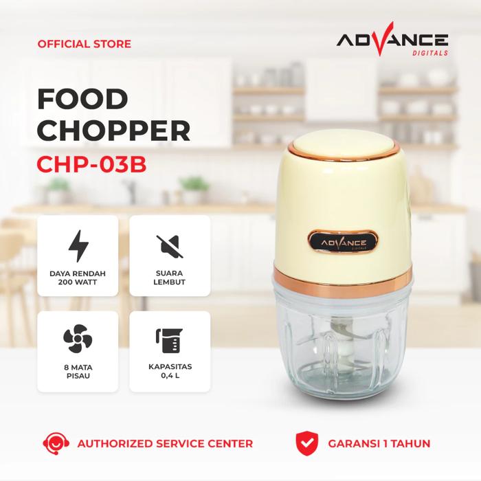 Advance Chopper Kapsul Mini Blender Penggilingan Daging Serbaguna - CHP03B - FREE ONGKIR Jabodetabek