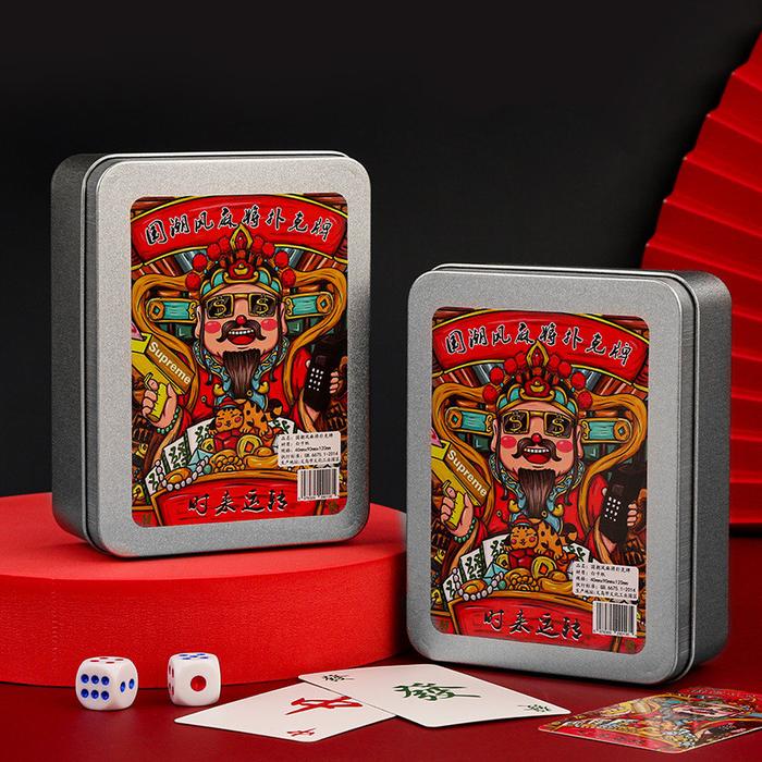 144 Cards Kartu Mahjong Games PVC / Tradisional Cina Mahjong Card / Mahjong Playing Cards