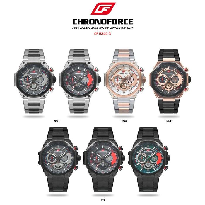 JAM TANGAN PRIA CHRONOFORCE CF 5340 G QUARTZ JAPAN MOVEMENT