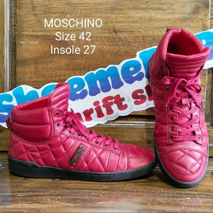 MOSCHINO, LUXURY ITALIAN SHOES, SIZE 42, INSOLE 27 (SECOND)