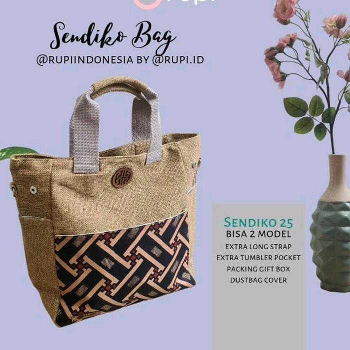 Tote Bag Tas Rajut - Sendiko Sling Bag Batik 01 Mix Goni By Rupi