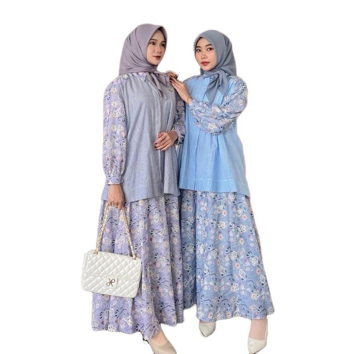 Malva Set One Set Rok DYN Clothingline Setelan Dewasa Muslim Wanita