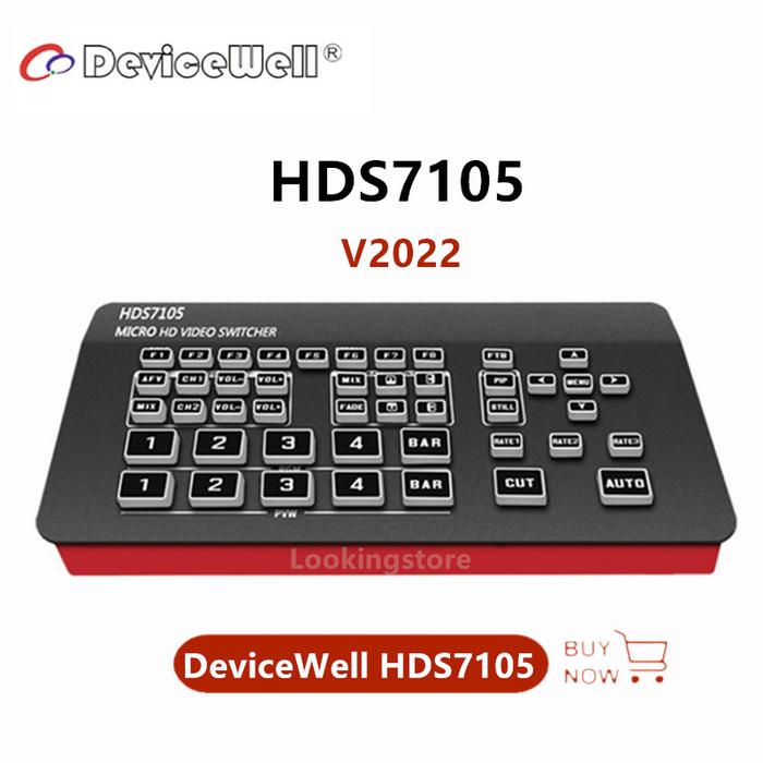 DeviceWell HDS7105 V2022 Video Switcher 4-CH Video Switcher 1 + DP
