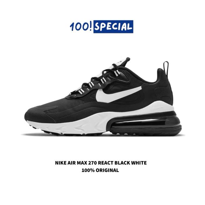 Sepatu Nike Air Max 270 React Black White BNIB
