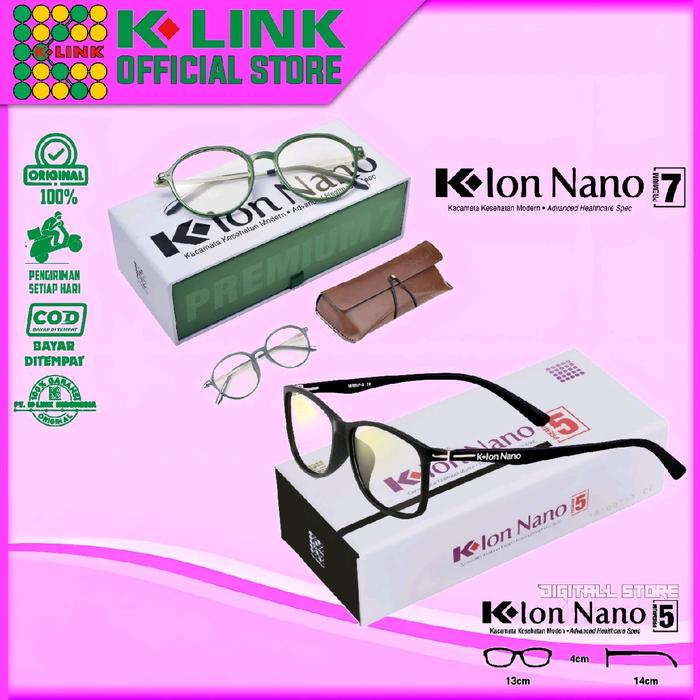 K ion nano premium 5 & premium 7 kacamata terapi kesehatan anti radiasi ori PT K-LINK Indonesia