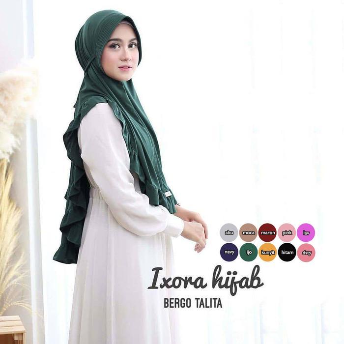 INSTAN IXORA REMPEL BERGO TALITHA JILBAB SYARI INSTAN JERSY PAD TALI