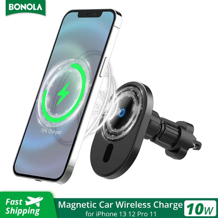 Bonola 15W Magnetic Car Wireless Charger for iPhone 13 12 Pro 11