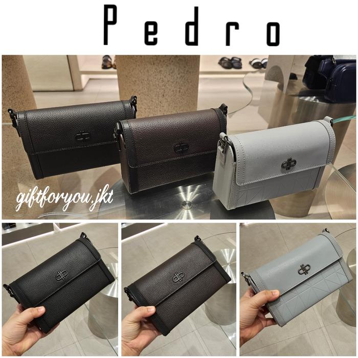 STOK TERBATAS Tas Selempang Kulit Original Pedro Leather Icon Series Boxy Crossbody Bag Original Pri