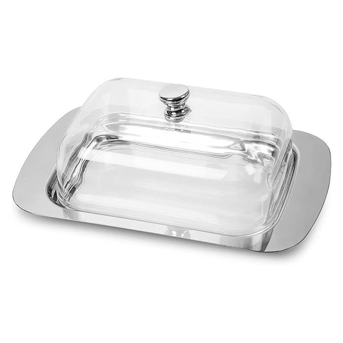 1pc Butter Dish With Lid Stainless Steel Butter Dish Solid Cheese Butter Container Butter Cheese Sto