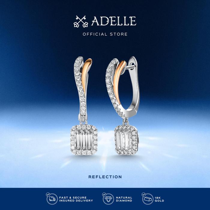 Anting Berlian Adelle Jewellery - Trixie Earrings - Baguette