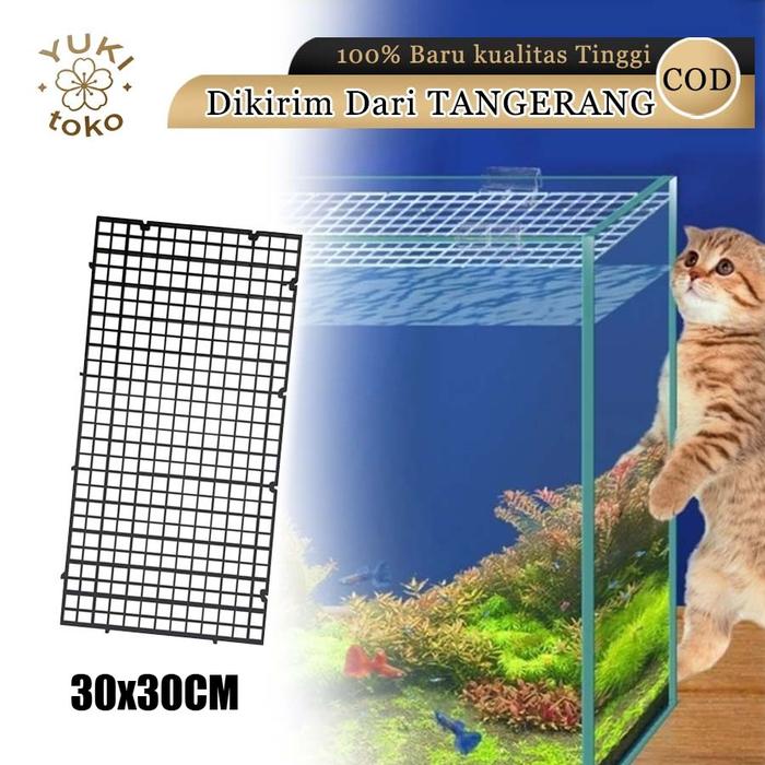 Penutup Tank Ikan Penutup Akuarium Universal 30x30cm Ringan Mudah Dipasang Tahan Air Mencegah Debu u