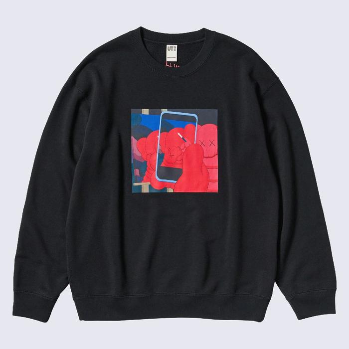 Crewneck UNI x Kaws + Warhol | Kode 02 Black