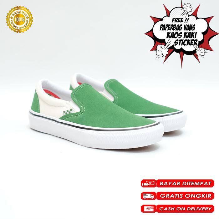 VANS SLIP ON PRO SKATE JUNIPER WHITE