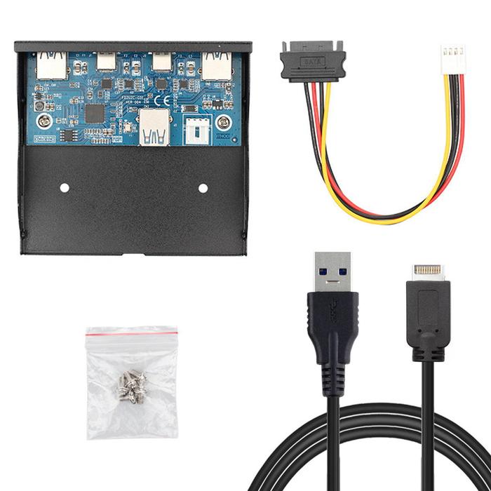 Cablecc USB-C & USB 3.0 HUB 4 Ports Front Panel Motherboard to USB